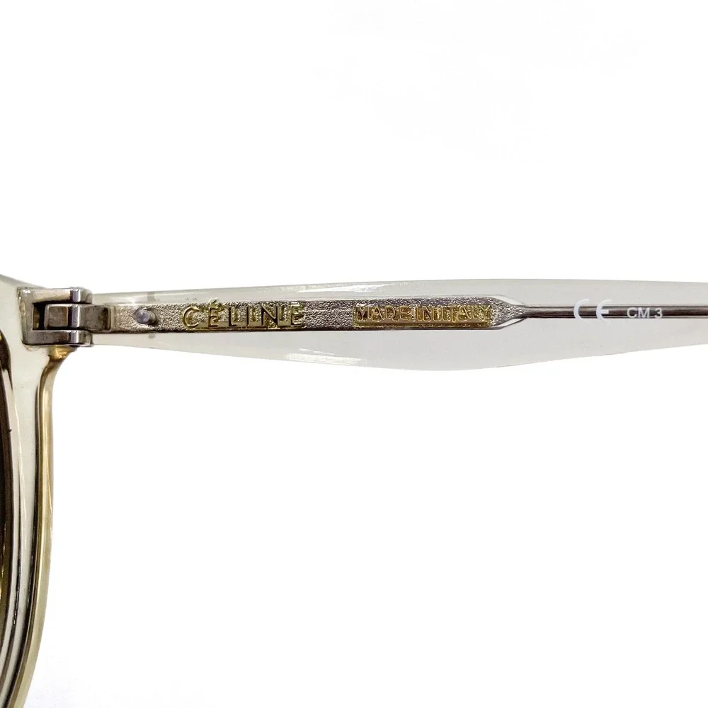 Celine Thin Shadow Sunglasses Oversized Flat Top Translucent Acetate‎ Gray